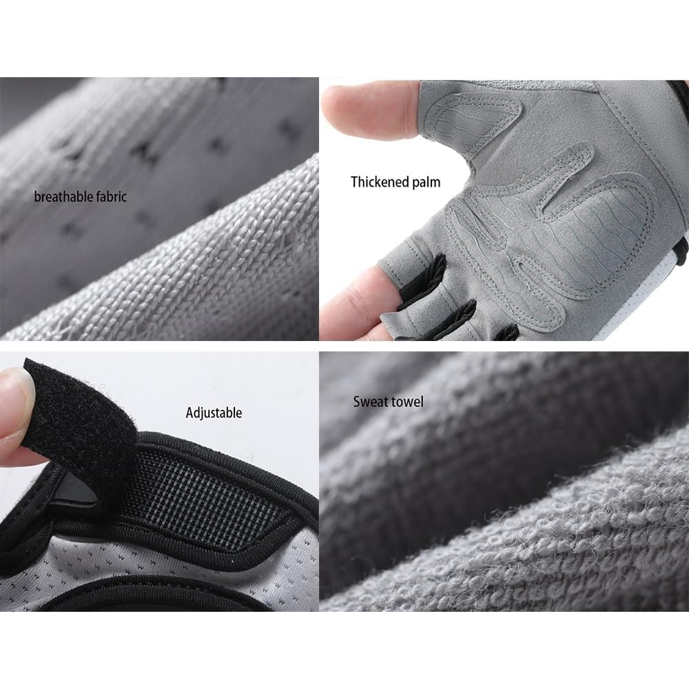 Workout Glove Gym - 女性用フィンガーレスワークアウトグローブ 軽量で通気性のあるジムトレーニンググローブ 滑り止めパームパッド付き ウェイトリフティング、クロスフィット、エクササイズ、フィットネス機器、サイクリング、ヨガ、ピラティス、ホームジムワークアウトに最適 女性に最適です。