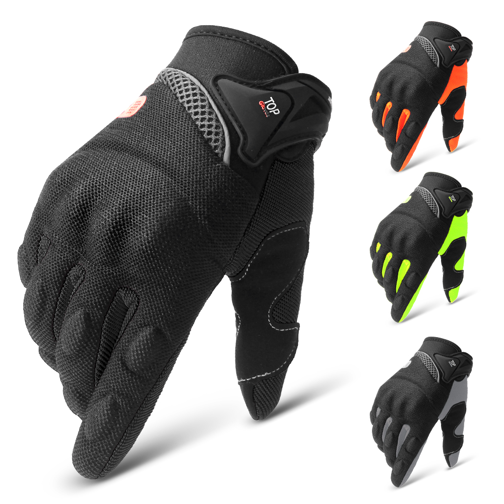 Motorcycle Glove Knuckle - 通気性のあるオートバイ用手袋,フルフィンガー,タッチスクリーン,ハードナックル,オートバイ,夏用