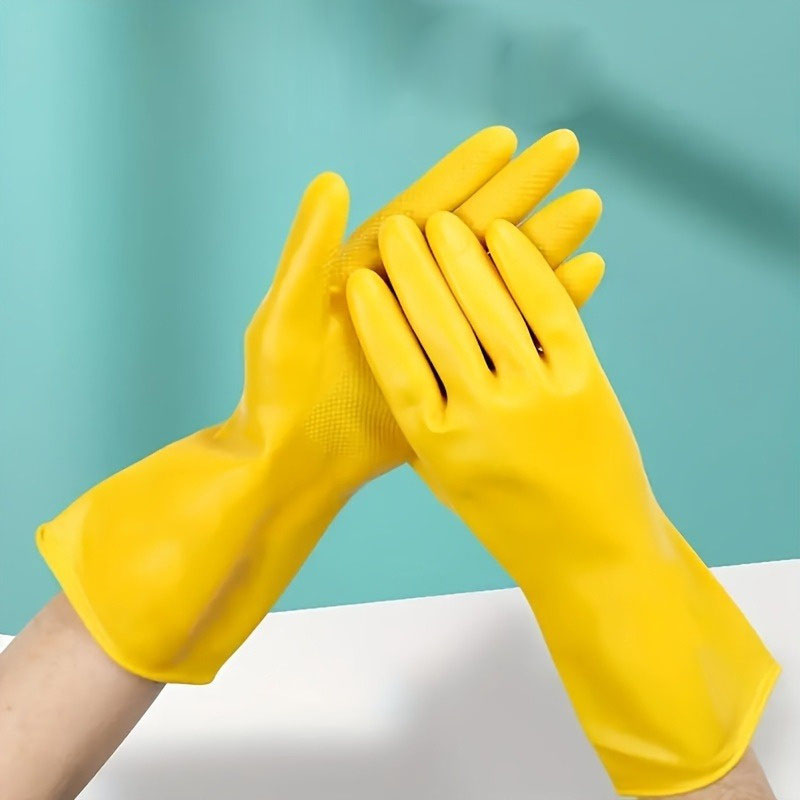 Rubber Glove Cleaning - 1 ペア (2 個) ゴム手袋食器洗い防水肥厚牛肉ゴムラテックス労働保護耐摩耗性作業家庭用