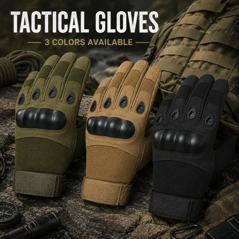 Work Glove Impact - 耐衝撃性タクティカルグローブ、通気性のある滑り止めアウトドアスポーツグローブ、調節可能なリストガード付き