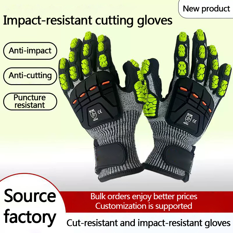 Cut Resistant Glove - HPPE耐切創手袋、TPR耐衝撃、耐衝撃、耐破壊、耐穿刺、耐摩耗保護手袋