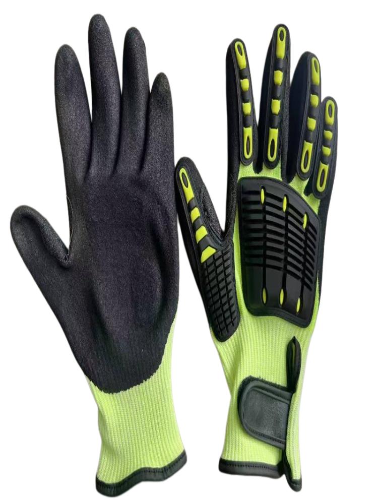 耐切創安全作業用手袋、耐振動、耐衝撃、耐油、ニトリルコーティ - Work Glove Impact のレビューと価格
