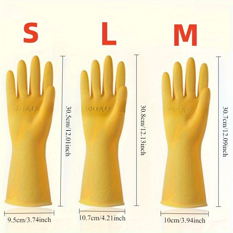 1 ペア (2 個) ゴム手袋食器洗い防水肥厚牛肉ゴムラテッ - Rubber Glove Cleaning のレビューと価格