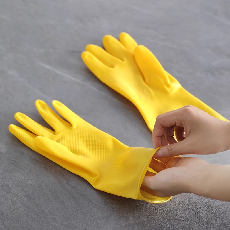 家庭用手袋 3 組、家庭用女性用キッチン掃除用食器ブラシボウ - Dish Glove Rubber のレビューと価格