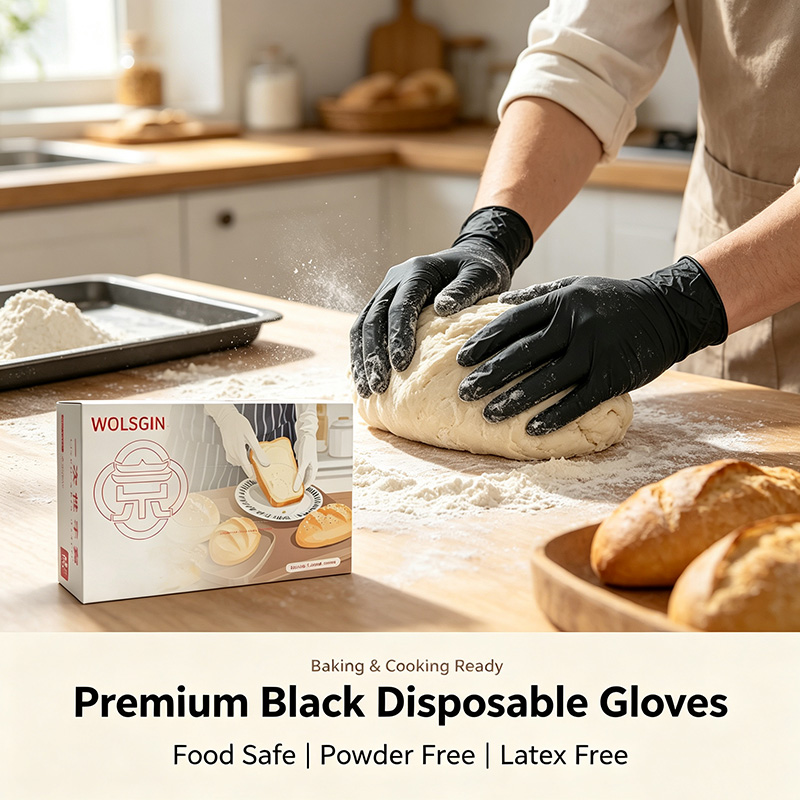 10/50/100/200枚入り黒色使い捨て合成ニトリル手袋 - Rubber Glove Cleaning のレビューと価格