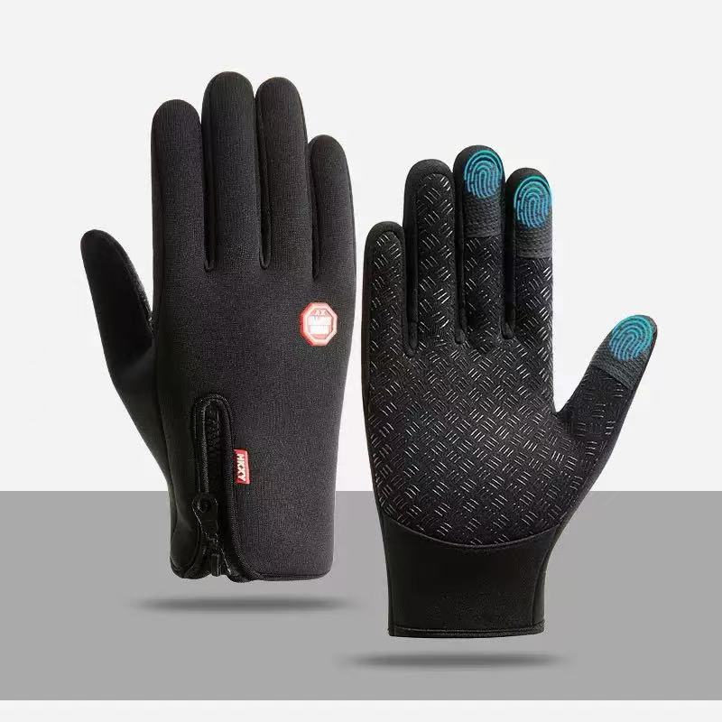 冬用タッチスクリーン対応サイクリンググローブ、防水・滑り止め - Wool Glove Lined のレビューと価格