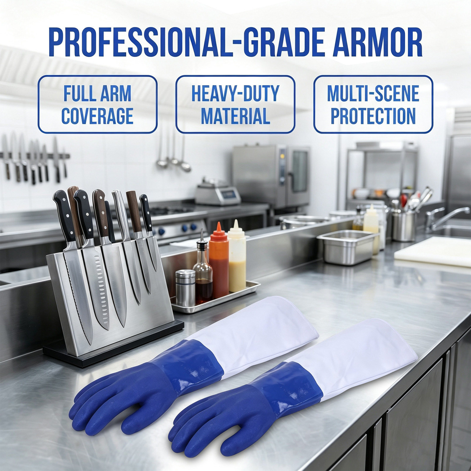 1組のサンドブラストキャビネット用ゴム手袋、頑丈な工業用グレ - Rubber Glove Cleaning のレビューと価格
