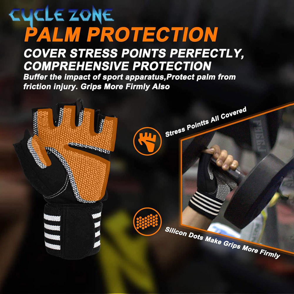 男女兼用ハーフフィンガージムフィットネスグローブ（リストラッ - Workout Glove Gym のレビューと価格