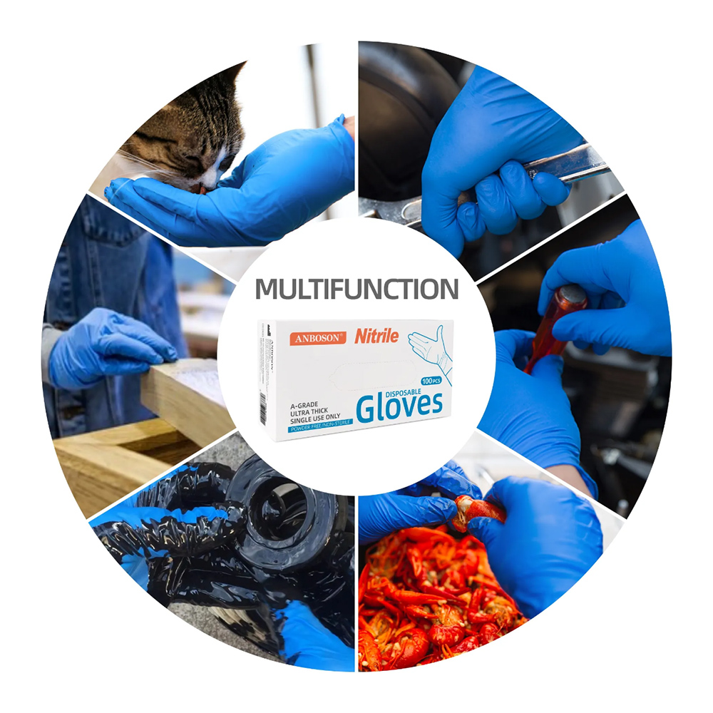 ニトリル検査用手袋-ブルーラテックス食品レベル安全使い捨て手 - Exam Glove Nitrile のレビューと価格