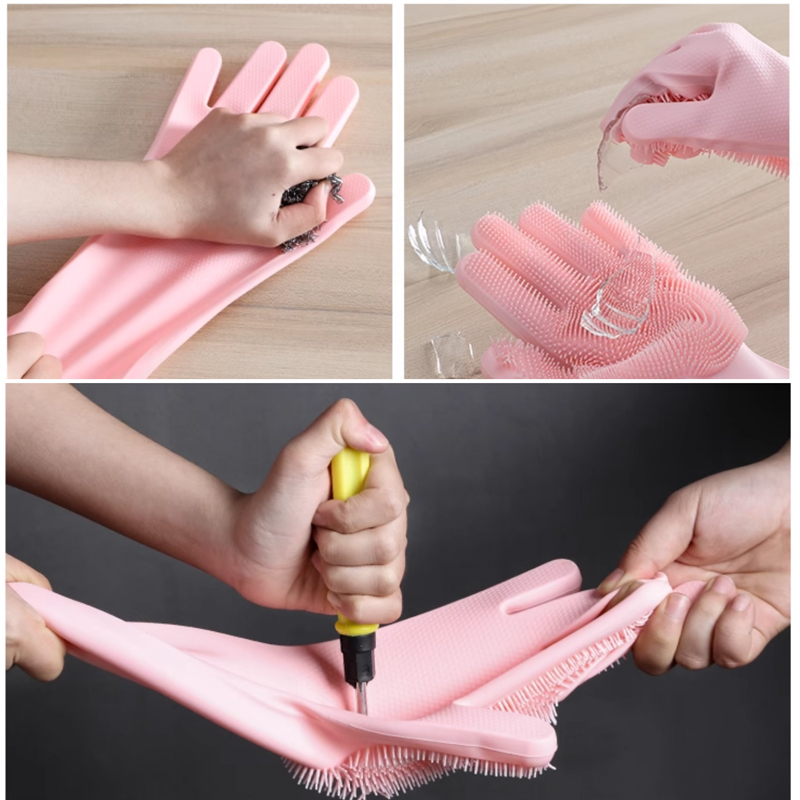 食器洗いクリーニング手袋マジックシリコーンゴム食器洗い手袋家 - Dish Glove Rubber のレビューと価格