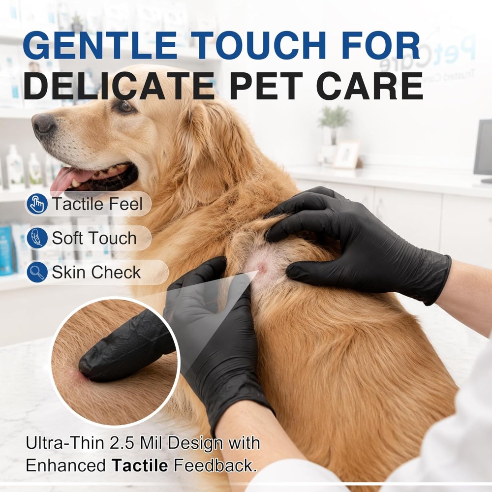 医療検査用使い捨て黒ニトリル手袋、粉なし、ラテックスフリー、 - Exam Glove Nitrile のレビューと価格