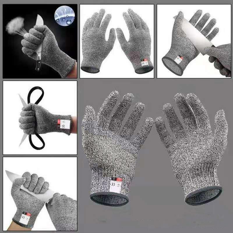 レベル 5 カットプルーフ刺しにくいワイヤー金属手袋キッチン - Cut Resistant Glove のレビューと価格